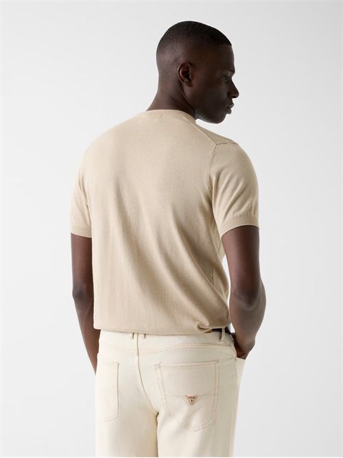 T-shirt con logo lavorato a maglia GUESS | M6GR03Z0556/G1CA